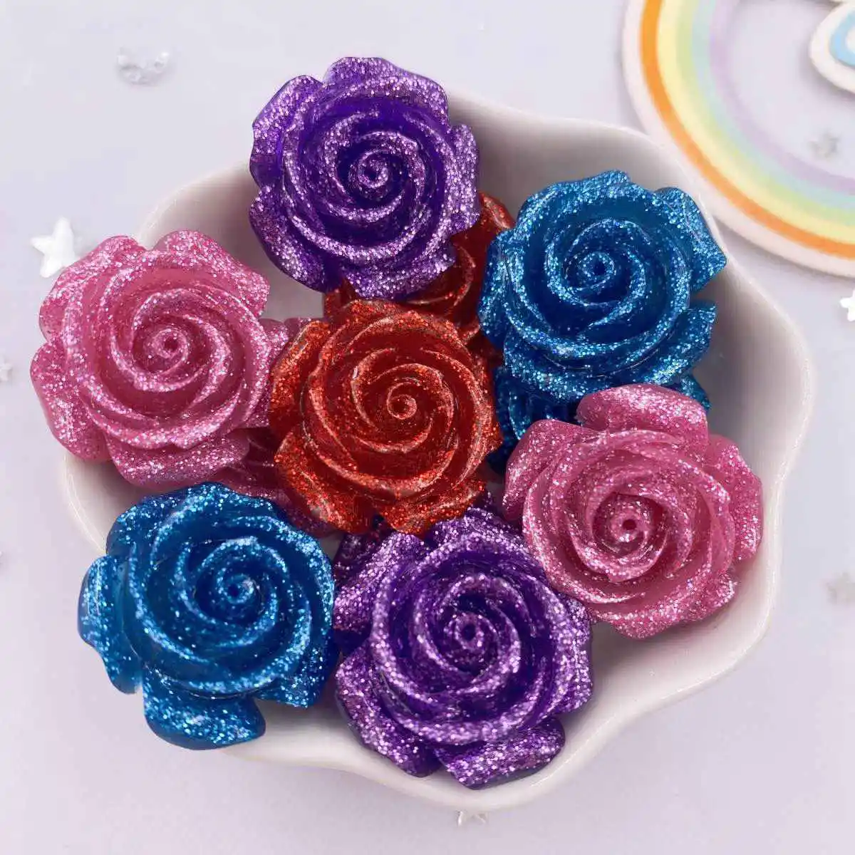 

Кавайные цветочки из смолы Diy Super Paradise 8 шт.