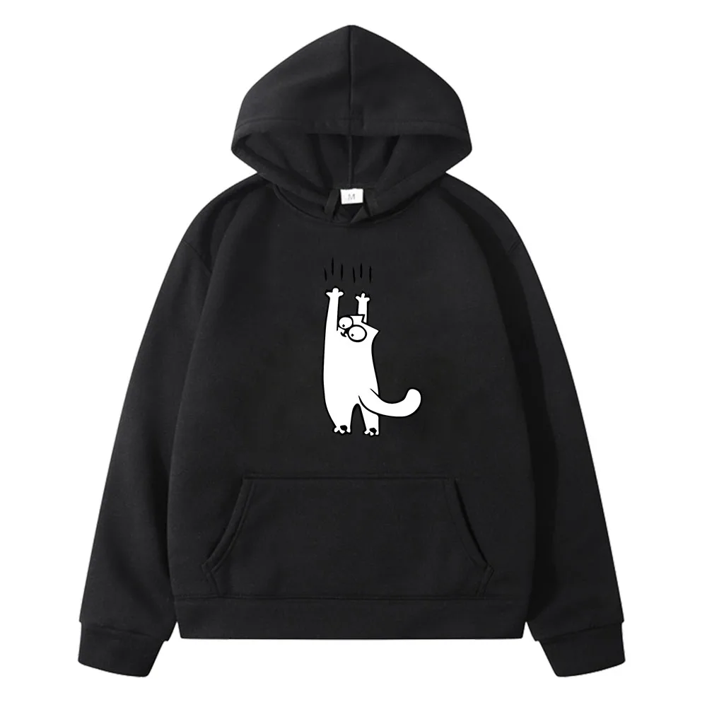 

Simon's Cat Cute Anime Hoodies Harajuku Manga Sweatshirts Casual Boys/girls Clothes Regular Fit Pocket Streetwear Graphic Hoody