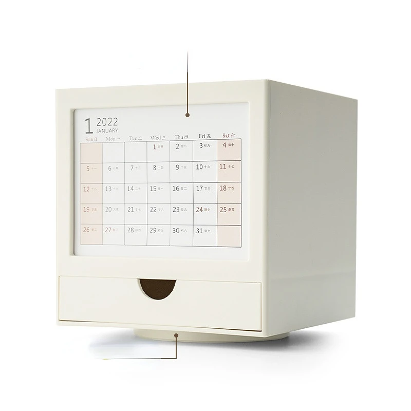 

Pen Holder Creative Cute Stationery Storage Office Desk Drawer Storage Box Calendar Card Cosmetics Sundries Storage Organizer