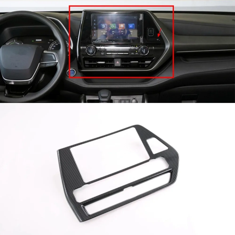 

Для Toyota Highlander 2022 панель приборной панели GPS навигации рамка обшивка крышка ABS стильные молдинги