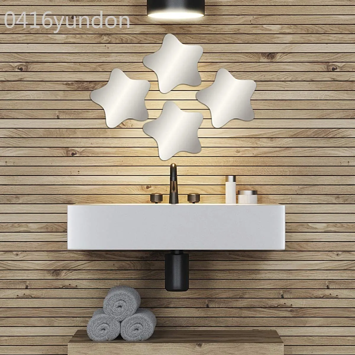 TENDANCE набор из 4 зеркал квадратные круглые звезды шестиугольные наклейки в форме