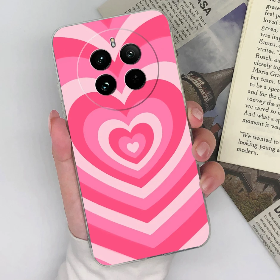 Чехлы для Oppo Realme 12 Pro Plus P1 Rainbow Bear Прозрачный чехол телефона 12Pro ProPlus P чехлы