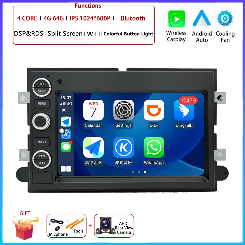 

Android 15 для Ford 500 F150 F250 F350 Fusion Explorer E150/E250 Escape Автомобильный Android-радио навигация GPS мультимедийный видеоплеер