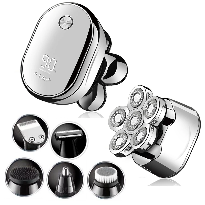 

Multi Grooming Kit Digital Display Electric Shaver Hair Trimmer Beard Electric Razor Wet Dry Men Facial Body Shaving Machine