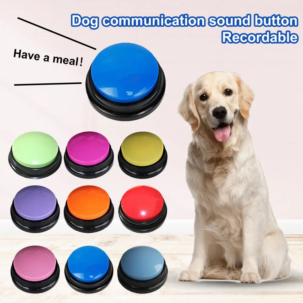 Bite Resistant Sound Button Playing Toy Relieve Boredom Entertain Interactions Pet Dog Recordable Talking Button Pet Supplies