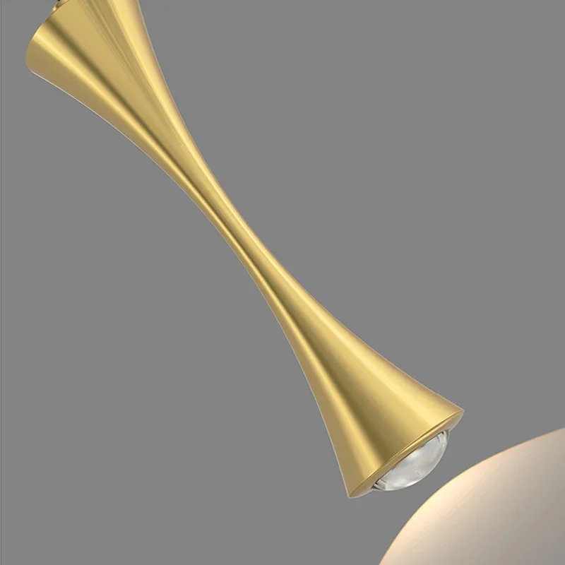 FKL Современная скандинавская медная маленькая люстра роскошная гостиная