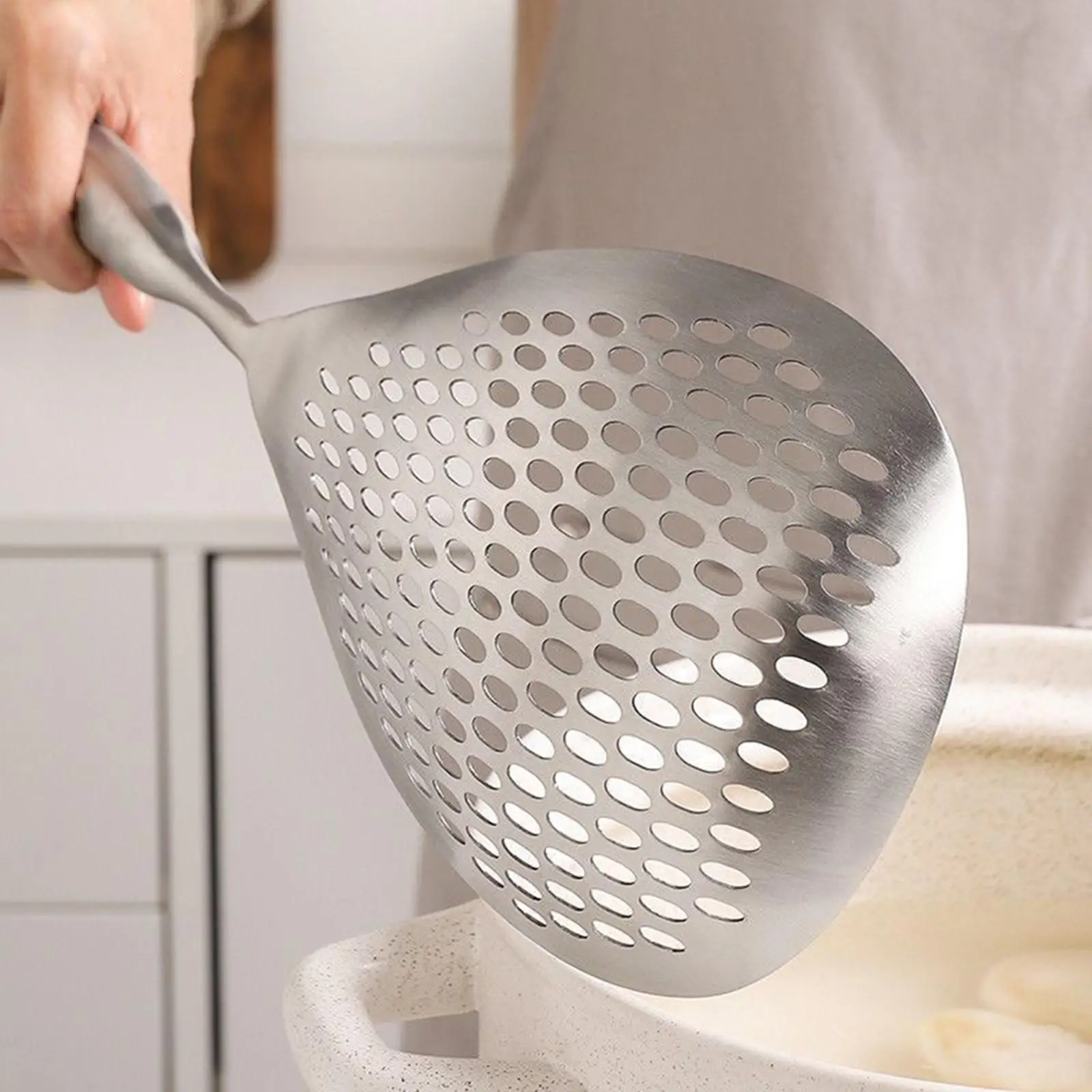 

Кухонная фритюрница, столовая ложка 15 дюймов с ручкой, для приготовления фри, картофеля фри, лапши