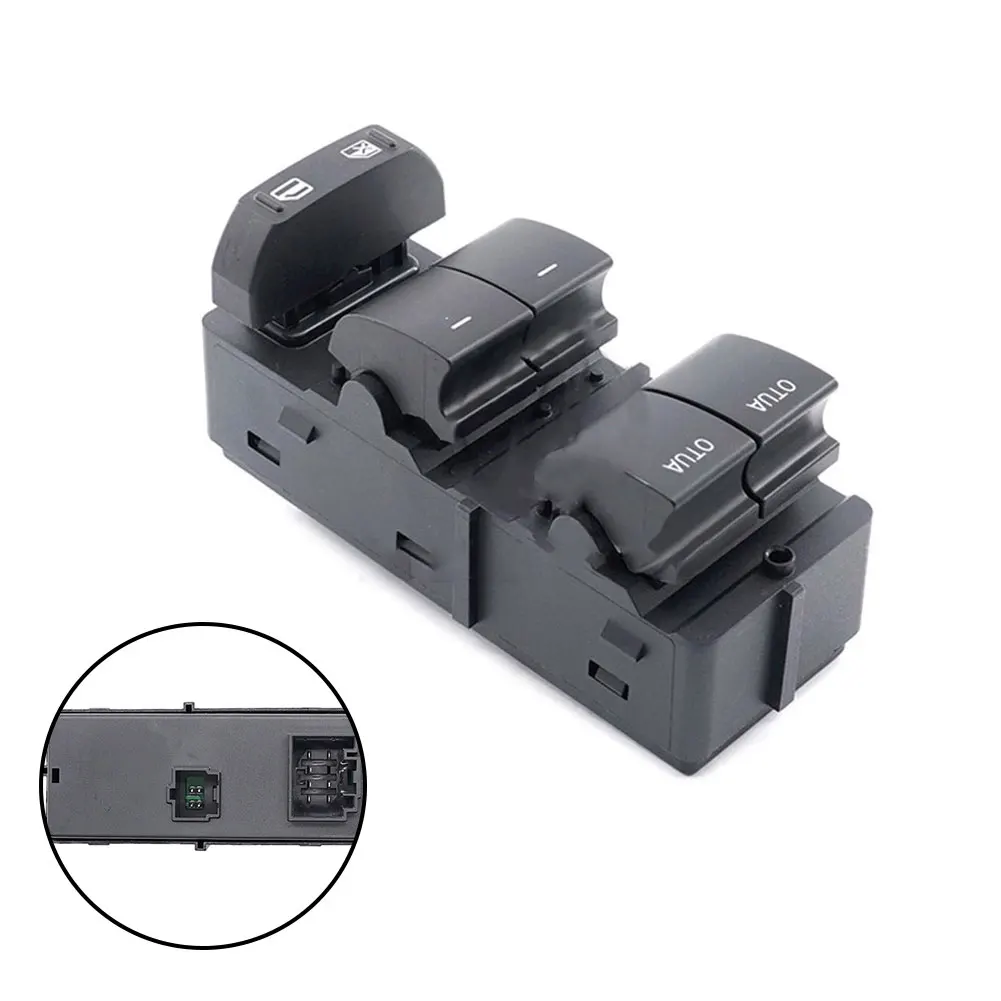 

Brand New Switch Glass Door 1 Pcs Black Car Accessories Dual Auto Version Master Power Plastic + Metal Replacement