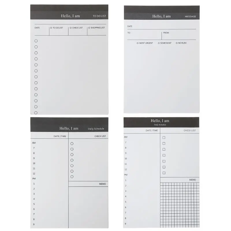 

B36C Sticky Notes 50 Sheers DIY Planner Memo Notes Notepad Desk Agenda Gift School Of