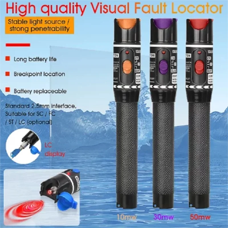 

Preferential Price Laser 30MW/20MW/10MW/5KM Visual Fault Locator, Fiber Optic Cable Tester 10-30Km Range VFL AUA-30