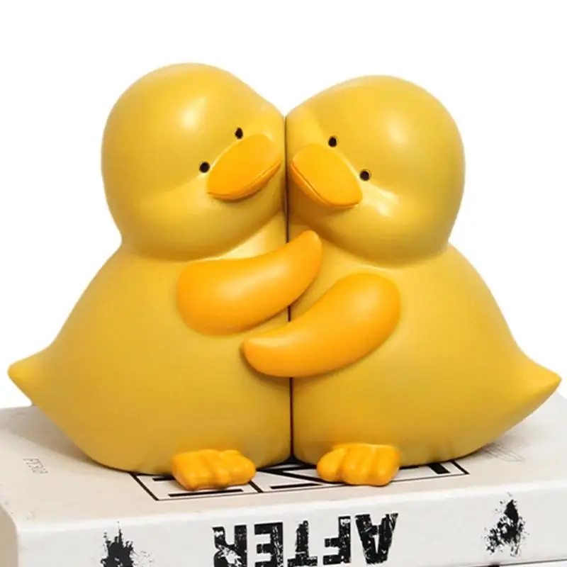 

Cute Hug Ducks Bookends Unique Book Ends Resin Decorative Bookends Ducks Decorative Bookends For Table Decor Duck Ornaments