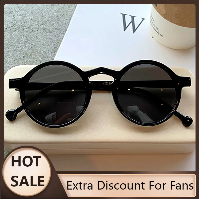 

Очки солнцезащитные женские круглые, брендовые дизайнерские винтажные солнечные очки в маленькой оправе, в Корейском стиле, UV400, для рыбалк...