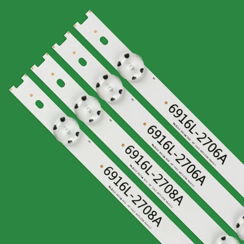 1set=8pcs LED backlight strip for LC490DUE 49LJ515V 49LH570T 49LW300C 49UW660H 49UW760H 49UW761H 49UW961H 49UW970H AGF79047401