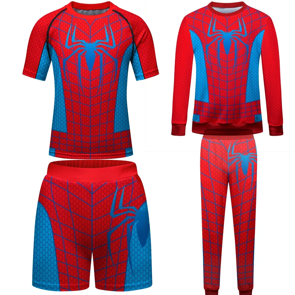 

Kid's MMA Muay Thai Sport Suit Boxing Jiu Jusit Compression Shirt Pants Running Set Boys Children Exercise Training Sportswear