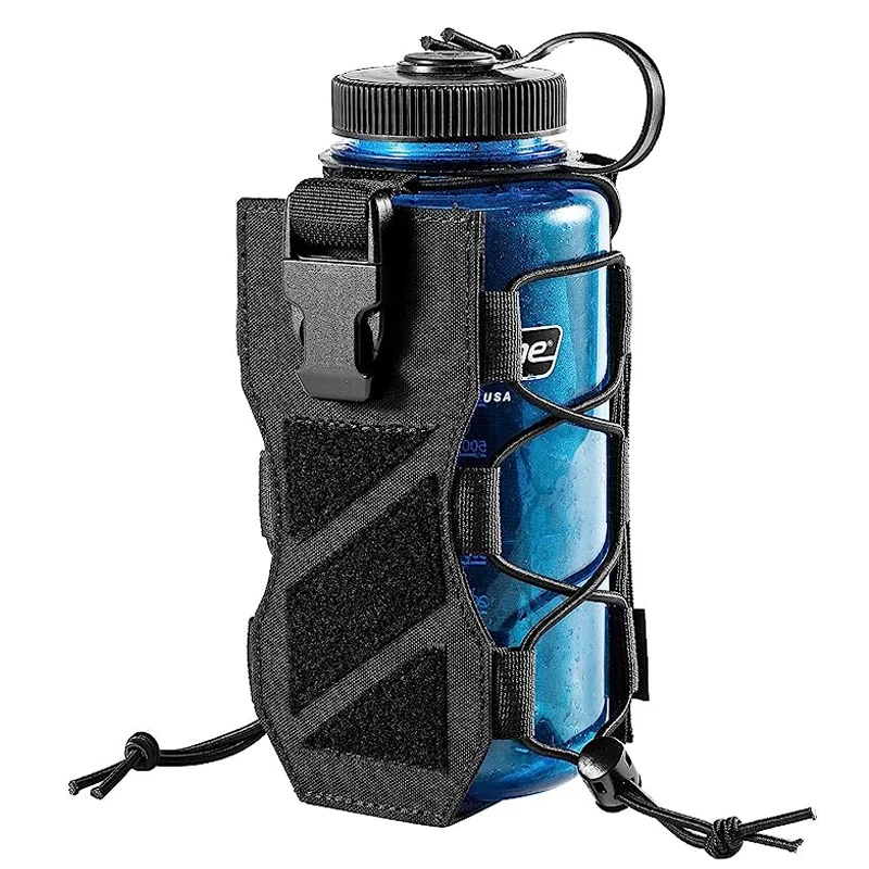 

ONETIGRIS Water Bottle Pouch Adjustable MOLLE Foldable All Size Holder All-In-One Carrier Bag for 10oz to 32Oz Water Bottle