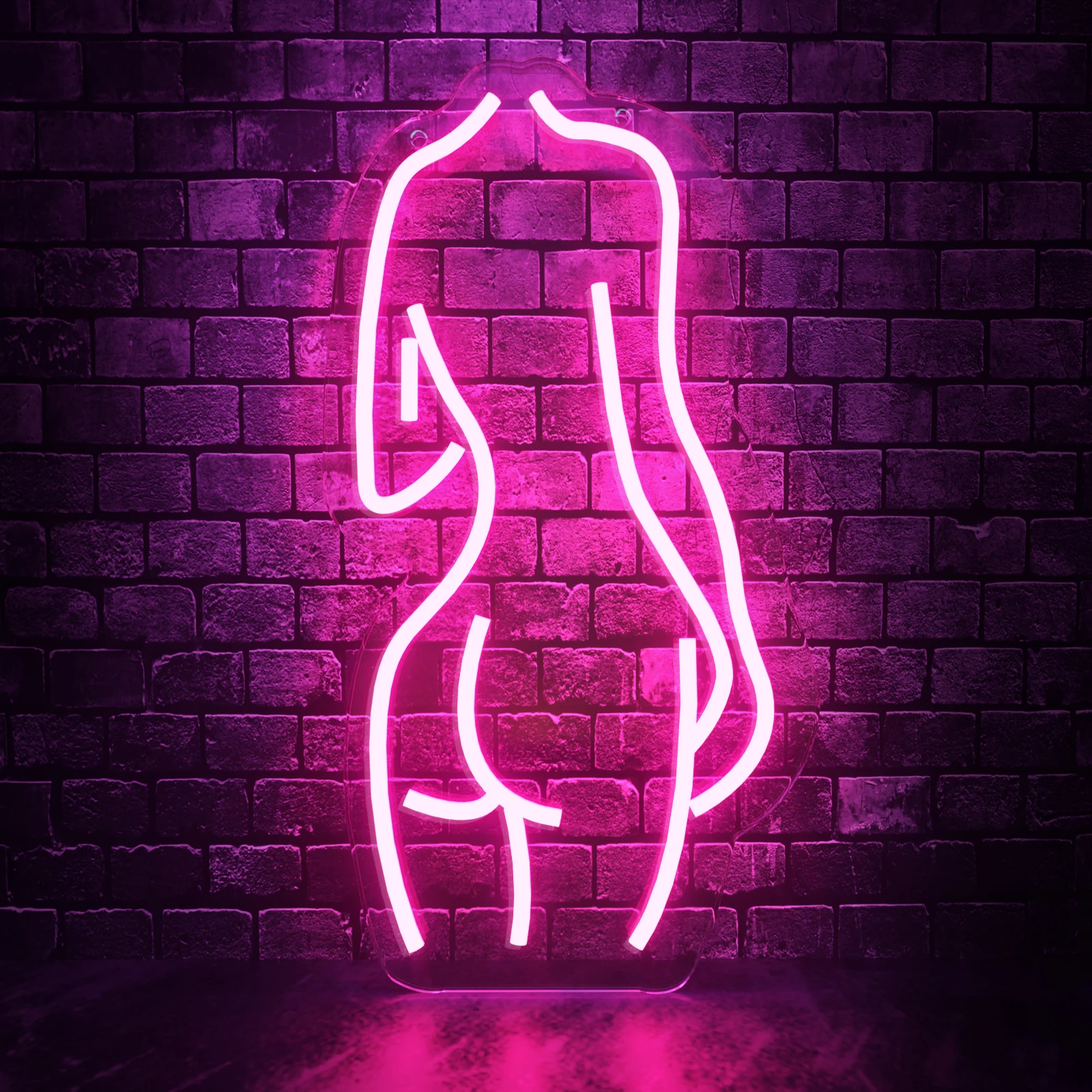 

Sexy Naked Girl LED Neon Sign Light Female Model Acrylic Atmosphere Lamp Wall Decor Art Pub Hotel Cocktail Party Decoration Pink