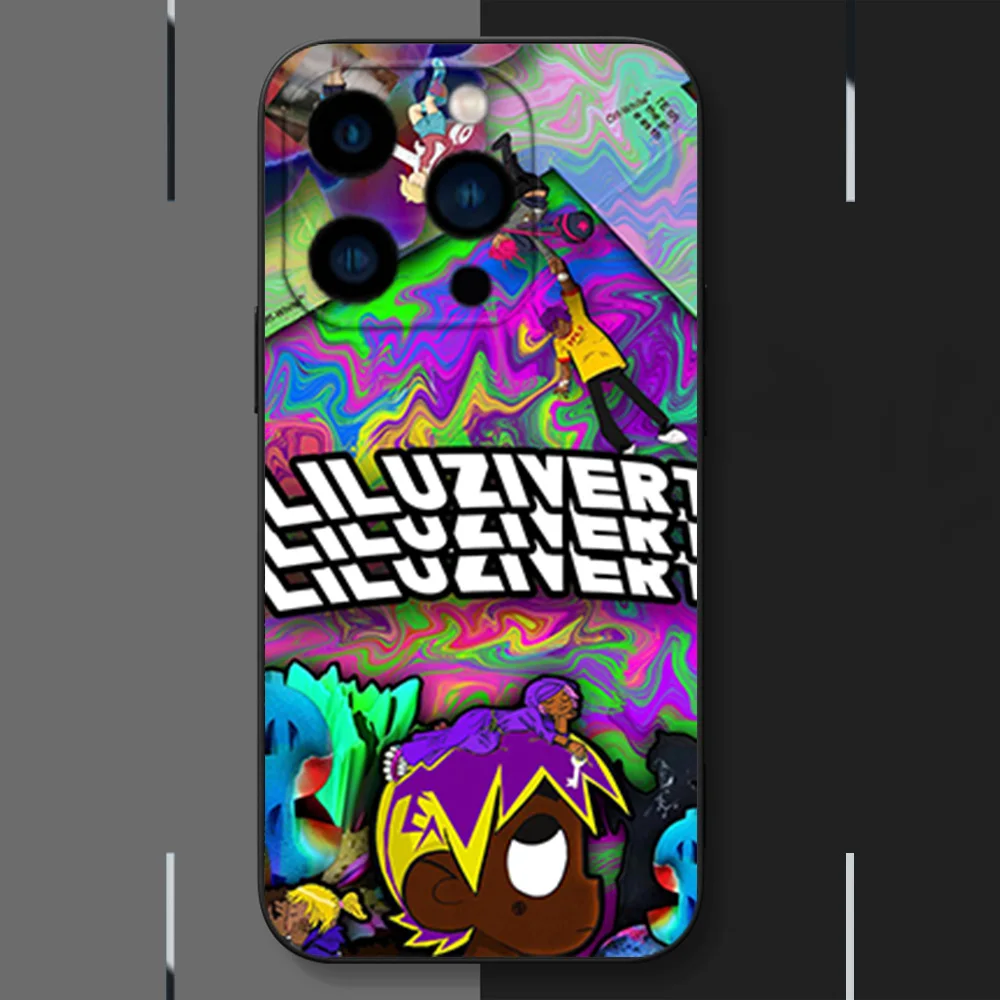 Singer L-Lil U-Uzi V-Vert Phone Case for iPhone 12 11 13 14 15 16 Max Pro Plus Black Soft Silicone Cover