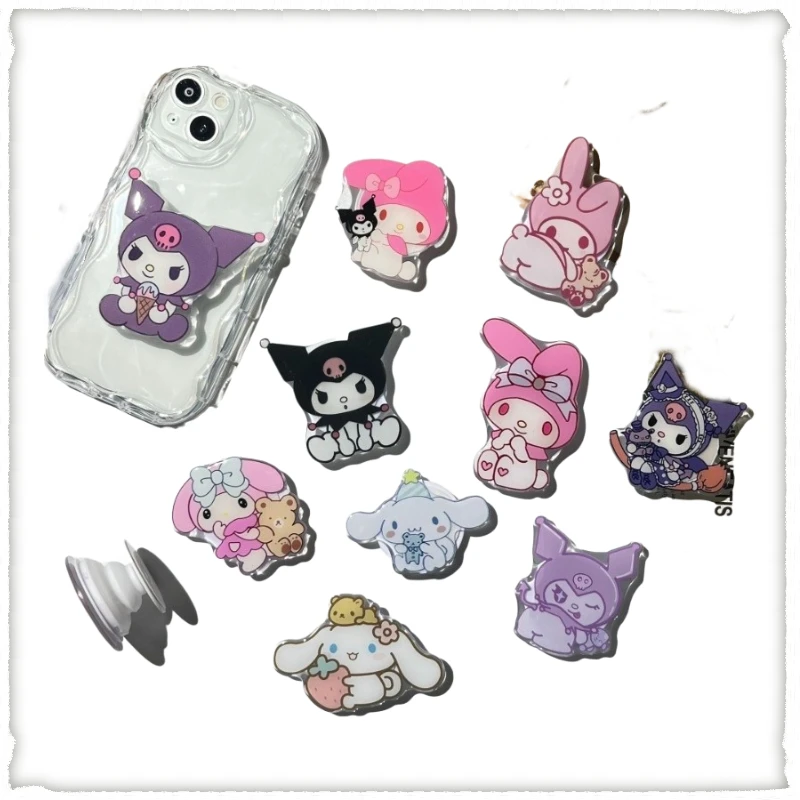 

Anime Kawaii Acrylic Airbag Bracket Wholesale Pet Mobile Buckle Kulomi Model Toy Bracket Cartoon Retractable Sanrio Bracket Gift