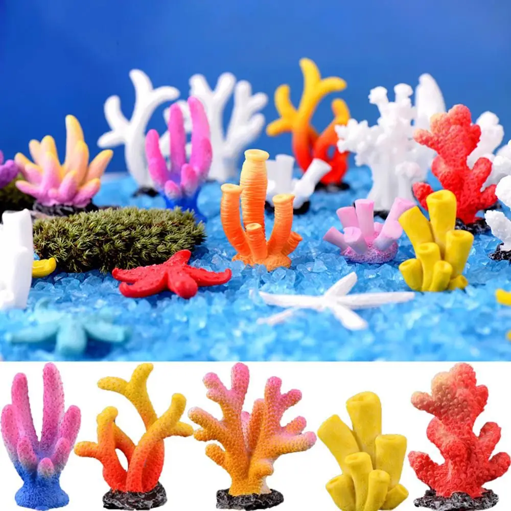 

Fairy garden Aquarium Decor Desktop Adornment Resin Reef Rock Artificial Coral Landscape Making Simulation Starfish