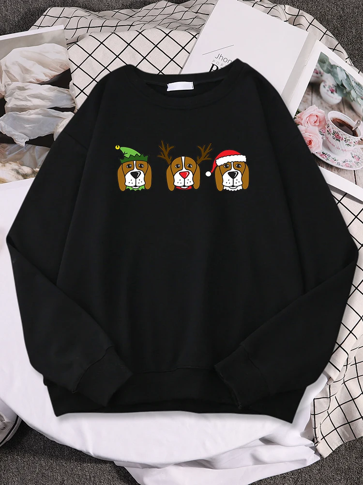 

3 Wise Beagles Womne Hoodie Christmas Day Gift Sports O-Neck Sportswear Casual Oversize Pullover Oversize Comfortable Sweatshirt