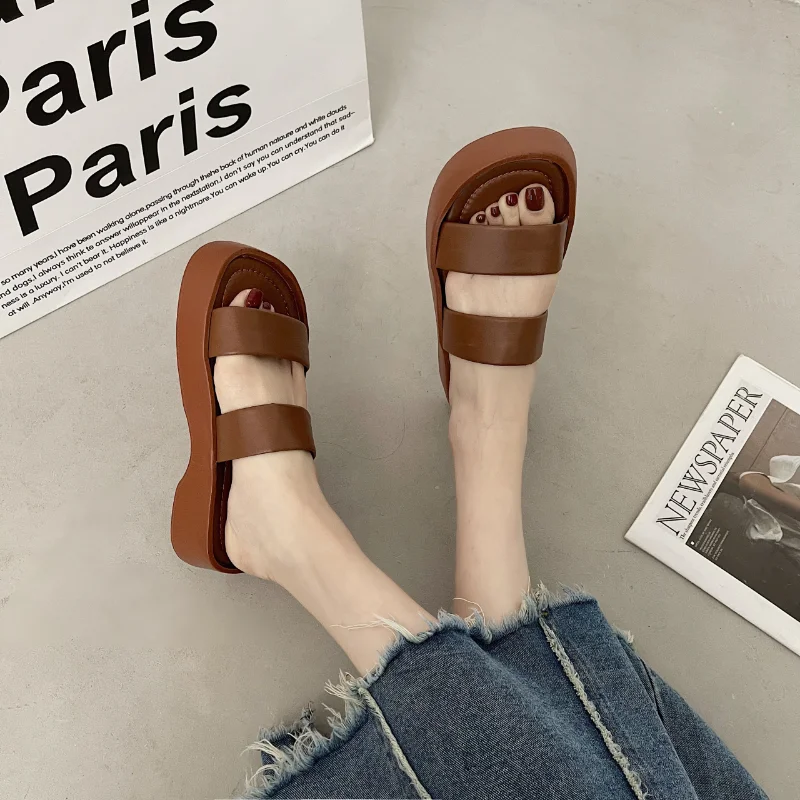 

Shoes for Women 2023 Fashion Basic Women's Slippers High Quality Concise Casual Slippers Women Solid Sponge Bottom Shoes Female