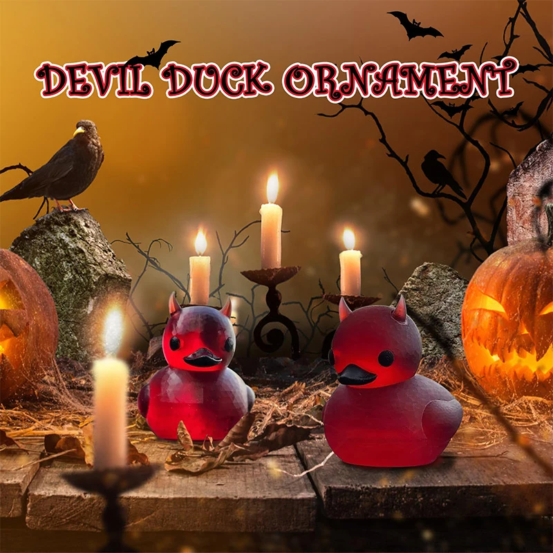Хэллоуин Lil' Devil Ducky Настольный декор Дьявольская утка Украшение приборной