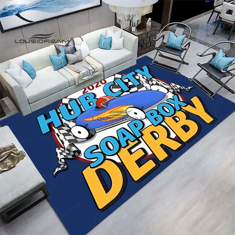 

Interesting Soap Box Derby Rug and Carpet Fashion 3D Printing Decorate Floor Mat Living Room Bedroom Decorate Area Soft Rug