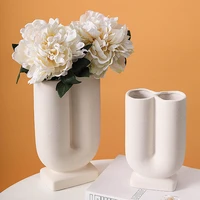 nordic ceramic home decor vase u art modern style decorative for office desktop indoor dining room gift flower pots decorative