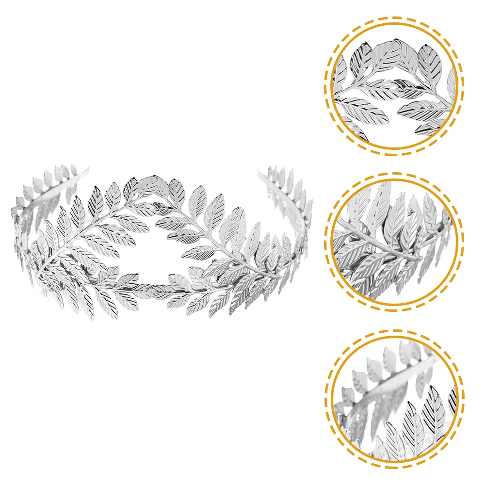 Leaf Headband Wedding Tiara Bridal Headpiece Gold for Bride Alloy Roman Wreath Bridesmaid