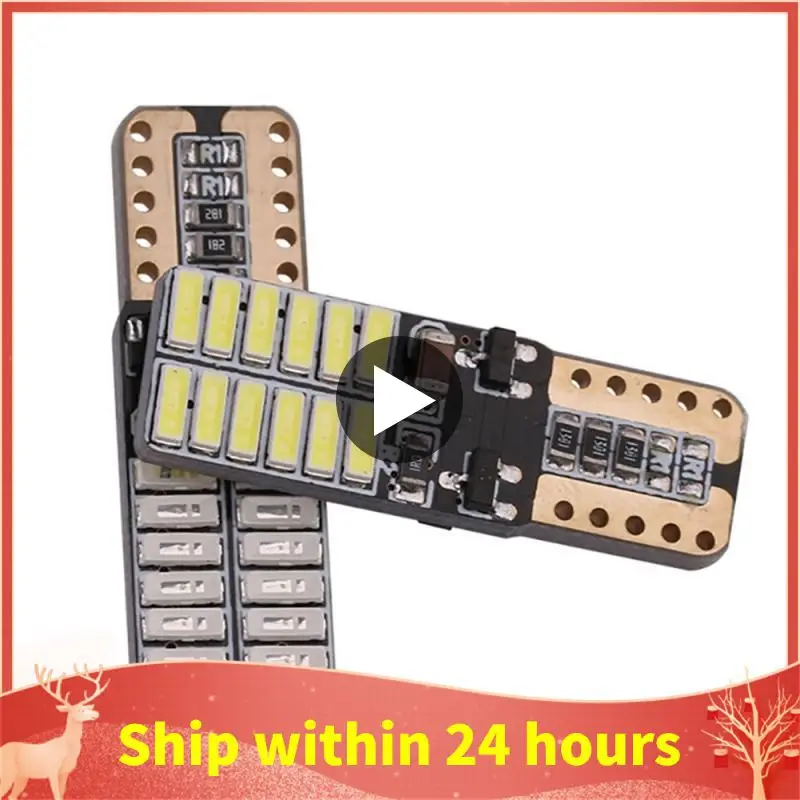1 шт. T10 светодиодный светильник W5W Canbus 12V 4014 24SMD белый автомобильный светильник для чтения с клиновидной боковой номерной знак 5W 5 светодиодный, Бесплатная ошибка