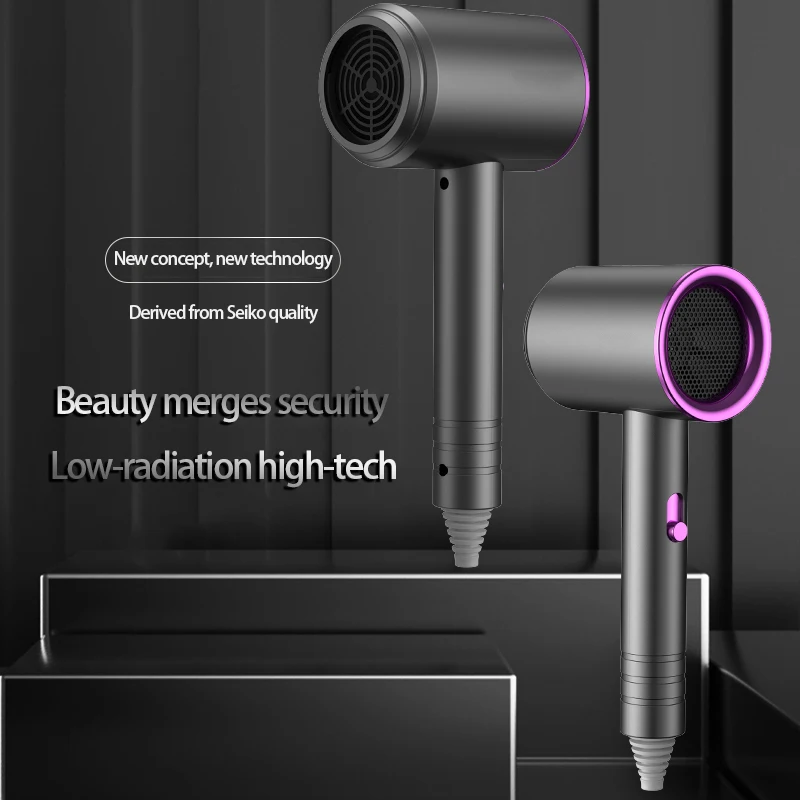 Профессиональный Фен С Коллагеновой Электрической Щеткой Для Волос Синий