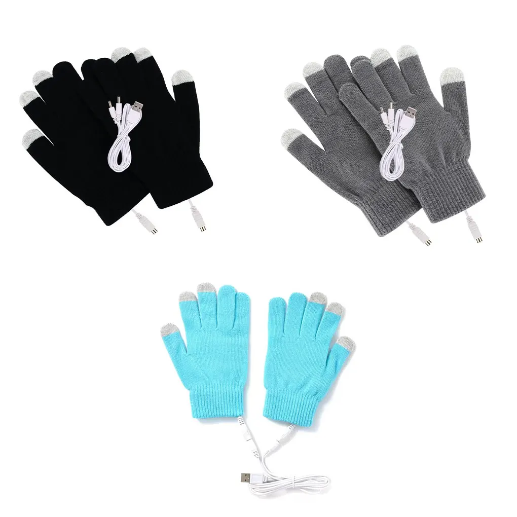 

1 Pair USB Heated Glove Computer Hand Warmer Gloves Heating Mitt Office