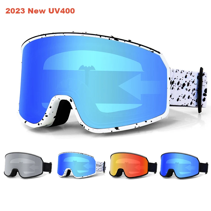 

Лыжные очки, мужские очки для сноуборда, женские зимние очки для улицы, двухслойные линзы UV400, незапотевающие лыжные очки