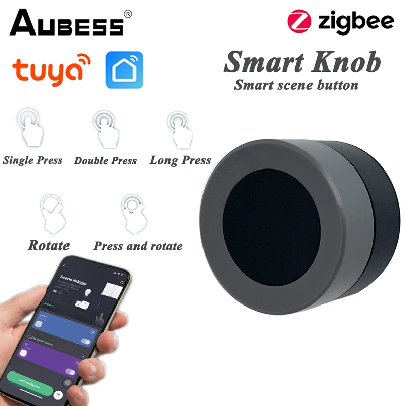 

Умный выключатель Tuya ZigBee, беспроводной кнопочный контроллер с питанием от батарейки, для домашней автоматизации, с приложением Smart Life