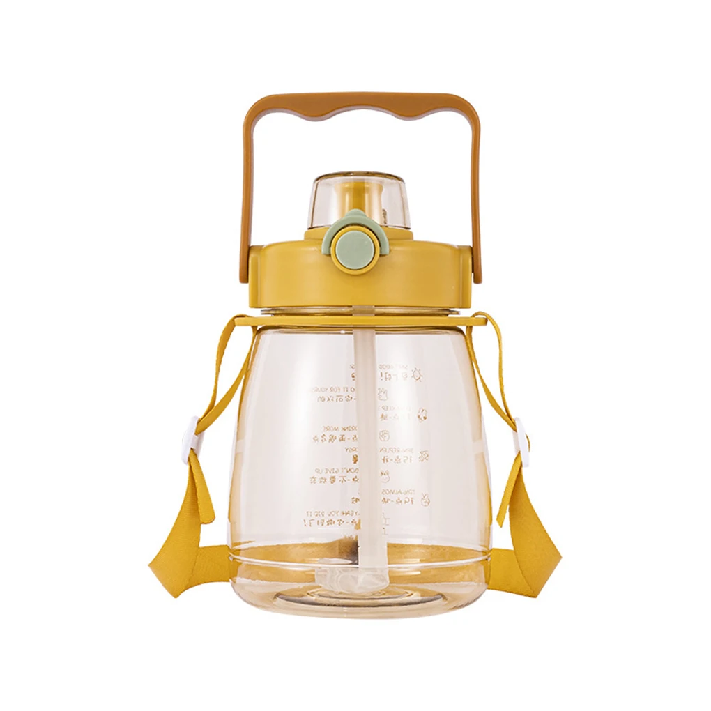 

1300 мл семейная бутылка для воды, летняя уличная спортивная кружка желтого цвета для спортзала, фитнеса, тренировок, езды на велосипеде, пешего туризма, пикника