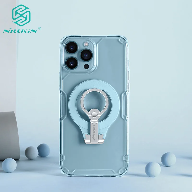 

NILLKIN SnapGrip Magnetic Adhesive Ring Holder Compatible with MagSafe 360 Rotating Phone Stand Ring Hook Function Slim Sticker