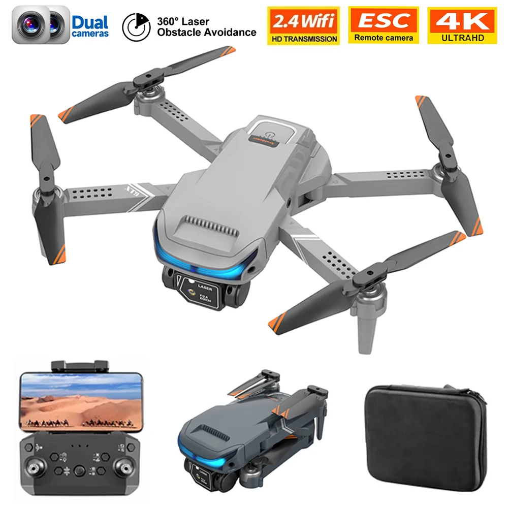 

Дрон XT9 RC с камерой 4K, умный складной Квадрокоптер с оптическим потоком для обхода препятствий, Радиоуправляемый вертолет