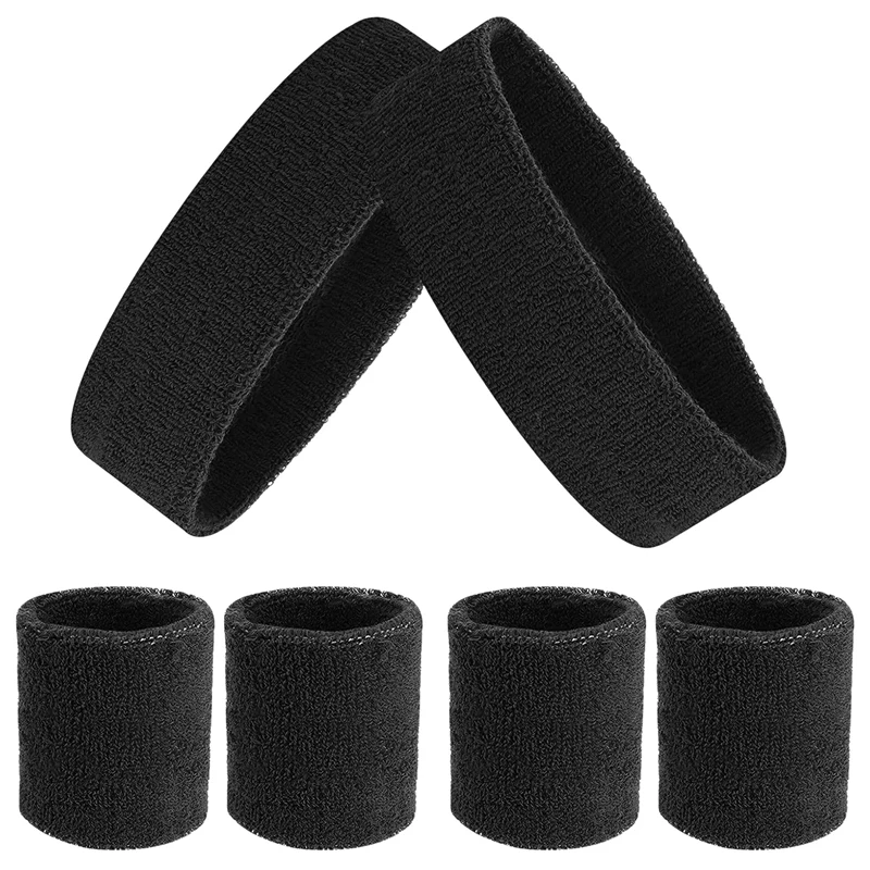 

Headband Wristband Set,Including Sports Headband and Wristband Sports Band Solid Color Sweatband for Men and Women