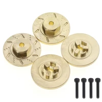 4pcs brass wheel brake disc 7mm hex adapter counterweight for kyosho mini z 4x4 118 124 rc crawler car upgrade parts