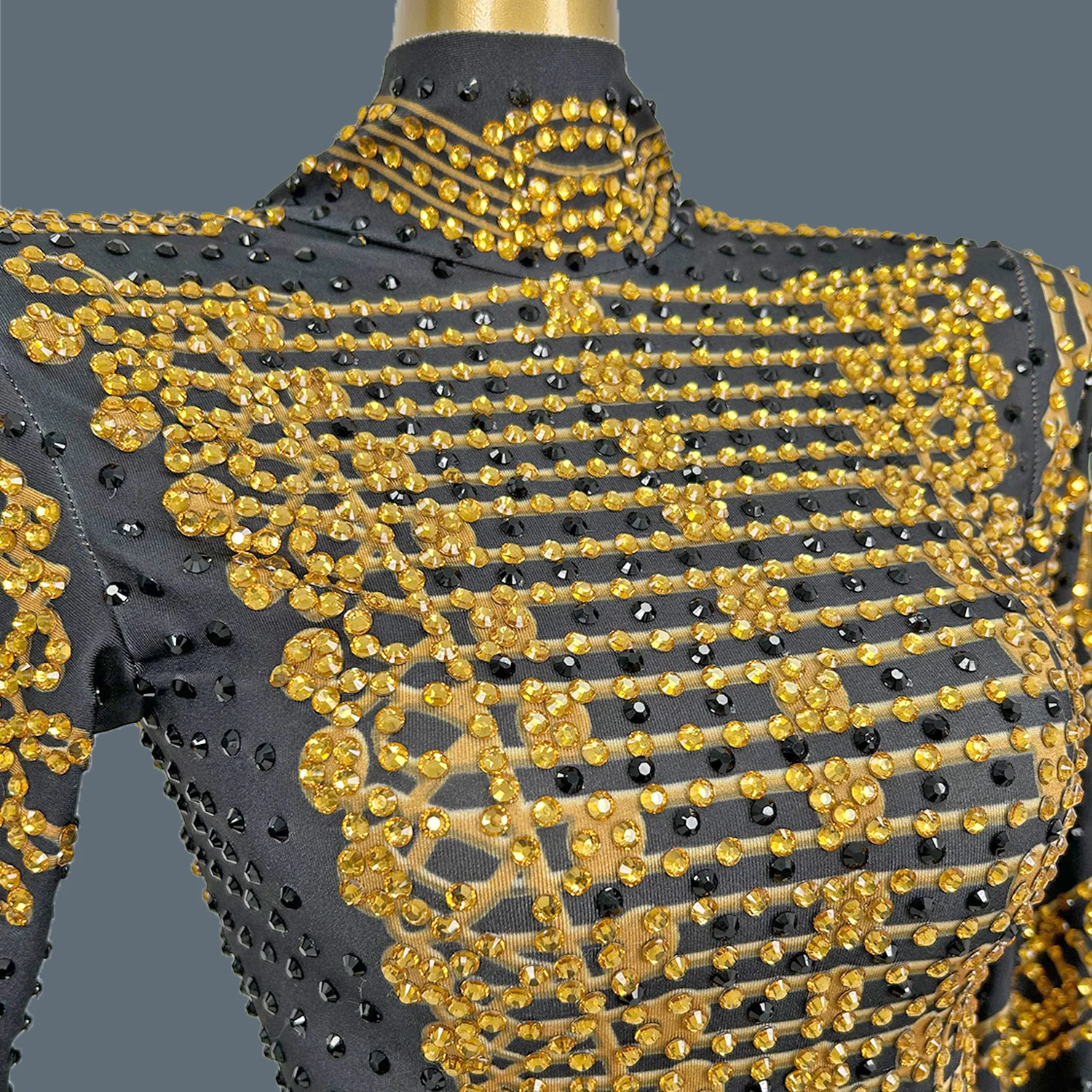 Блестящий боди со стразами для женщин сексуальный костюм выступлений ночной