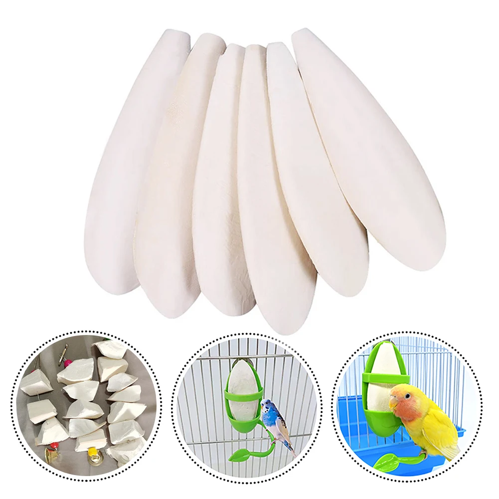

Cuttlefish Bones Pet Parrot Perch Hamster Hanging Bell Calcium Supplements Molars Chewing Toys Bird Food Parakeet Cockatiel Cage