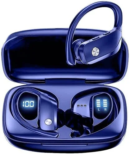 

New PPANGMKY Wireless Earbuds Bluetooth 5.0 Headphones 48Hrs Play Back Sports Earphones with LED Display Built in Mic Deep Bass