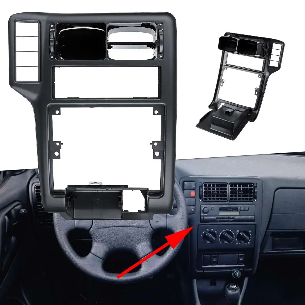 

Car Front Center Console Air Outlet Frame Cover Trim For VW For POLO 6N 1994-1997 For Caddy 1998-2002 ABS 6N1858071A 6N1858069A