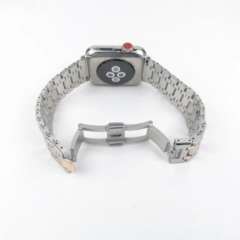 Stainless steel Band for Apple Watch Series 45 44 41 40mm metal strap stainless steel ap metal wristband for iwatch7 6 5 4 3
