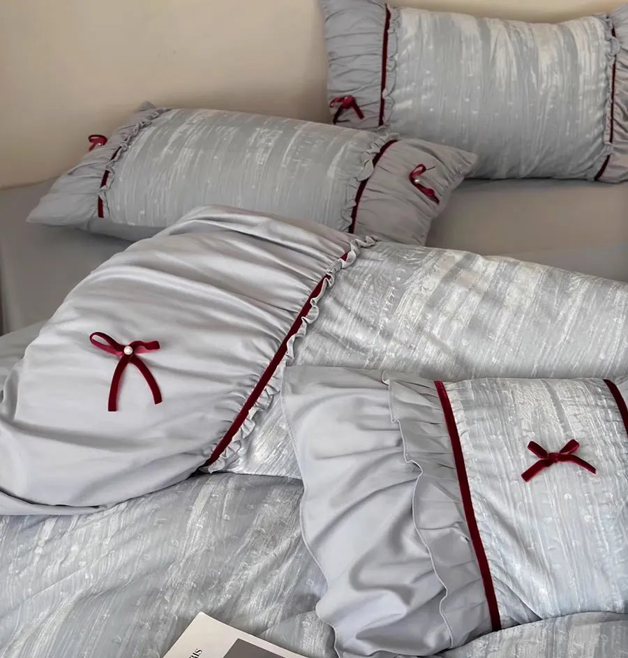 Элегантный сказочный бант синий розовый красный двуспальный полный королевский