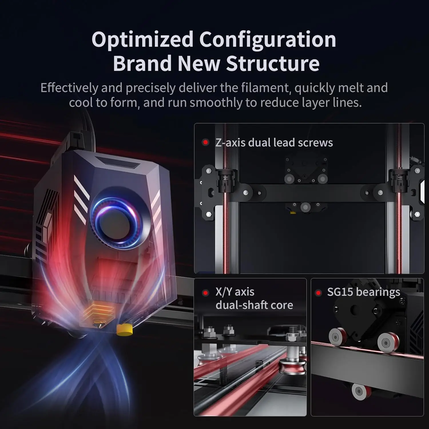 3D-принтер ANYCUBIC KOBRA 2 Pro FDM скорость печати 500 мм/с 220*220*250 м большой размер