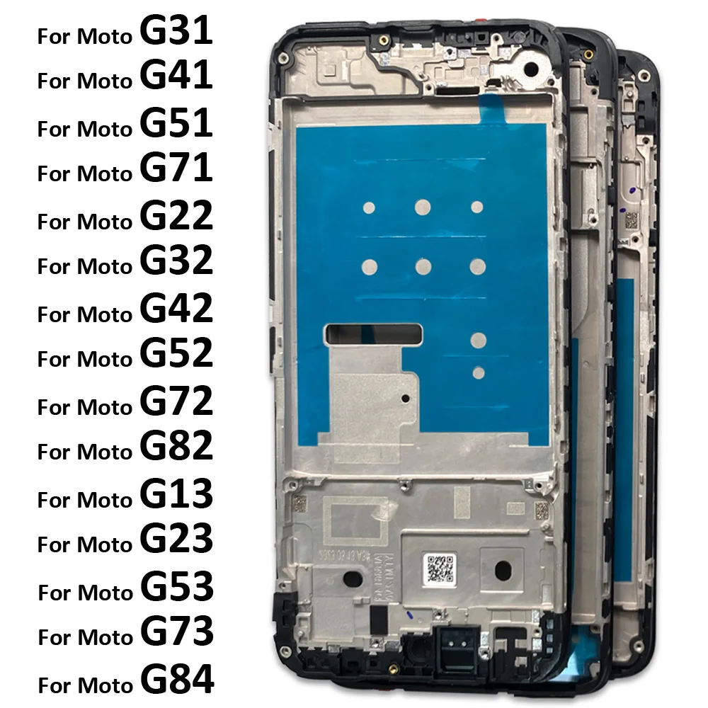 Фото Для Motorola Moto G22 G32 G42 G52 G72 G13 G23 G53 G41 G51 G71 G82 G84 G71s G31 G73 G82 Корпус средней рамки, лицевая панель, крышка №1
