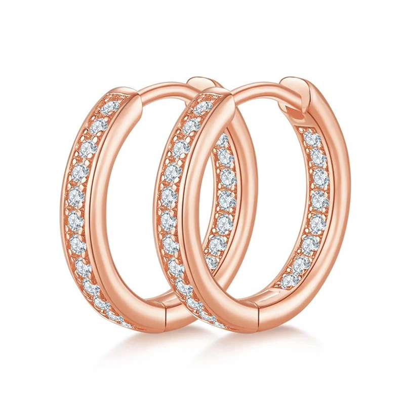 K001A Lefei модные классические изысканные однорядные круглые серьги из белого