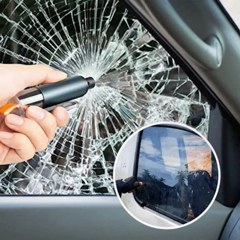 

Emergency Life Key Safety Hammer Life Saving Seat Belt Cutter Window Breaker Glass Emergency Hammer