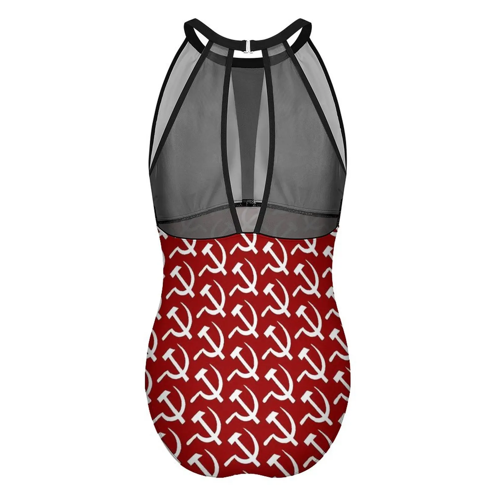 CCCT белый красный купальник с молотком и серпом эффектом пуш-ап цельный